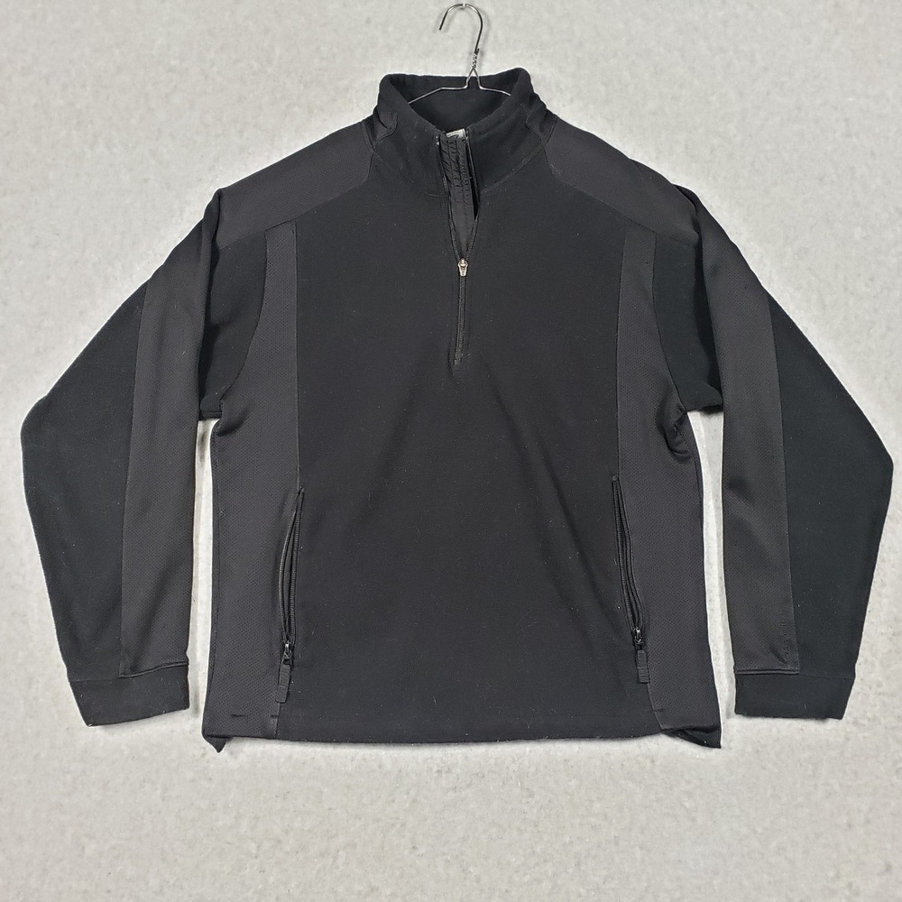 Gorpcore Old Navy Mens Black Large Full Zip Fleece Jacket‎ Mixed Media Hybrid